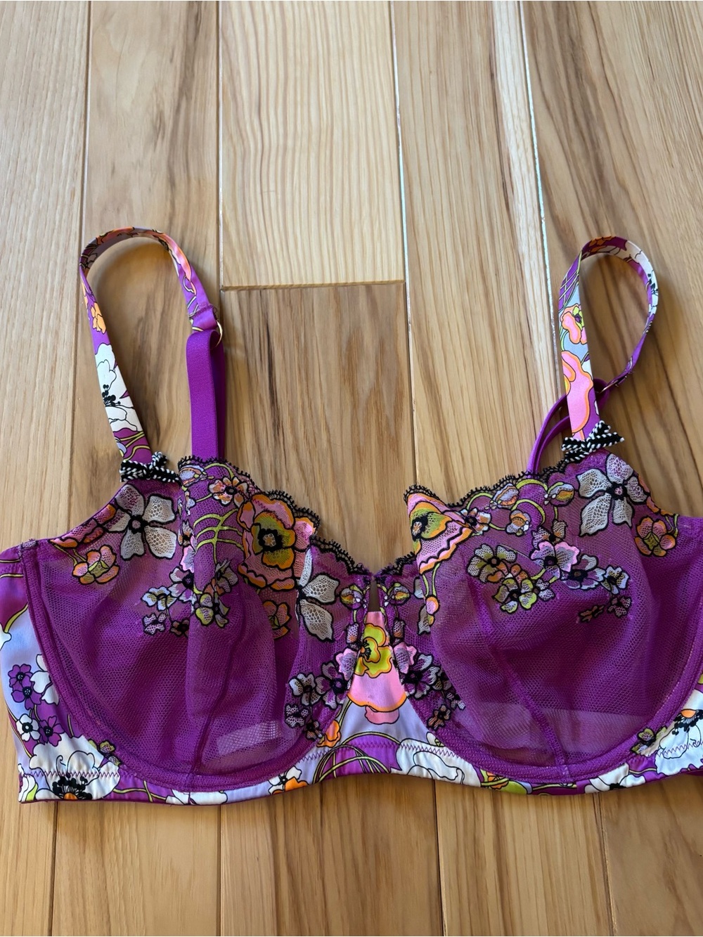 Savage x Fenty Mod Poppy Unlined Lace Balconette Bra